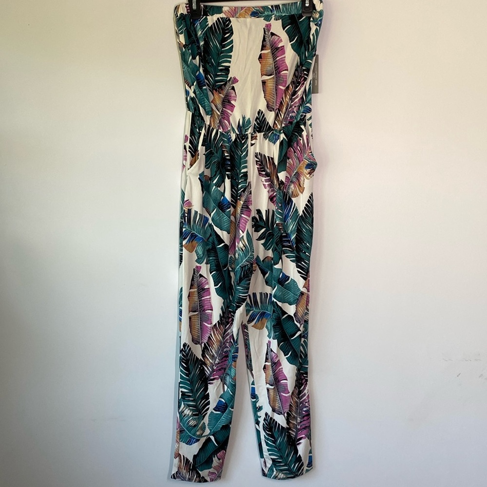 Tart Tropical Palm Leaf Print Jumpsuit - Multicolor